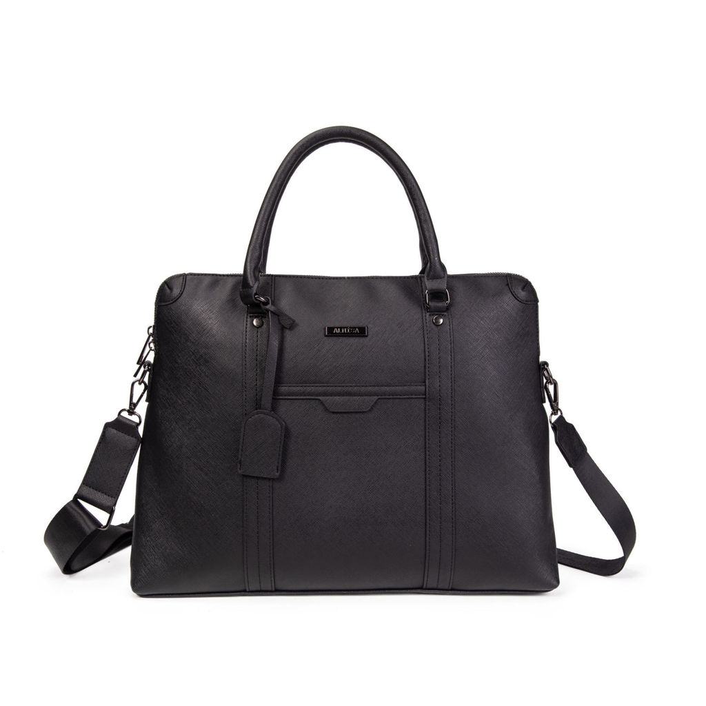 Bolsa Pasta Feminina p/ Notebook 14'' Preta - ALNÍSA 