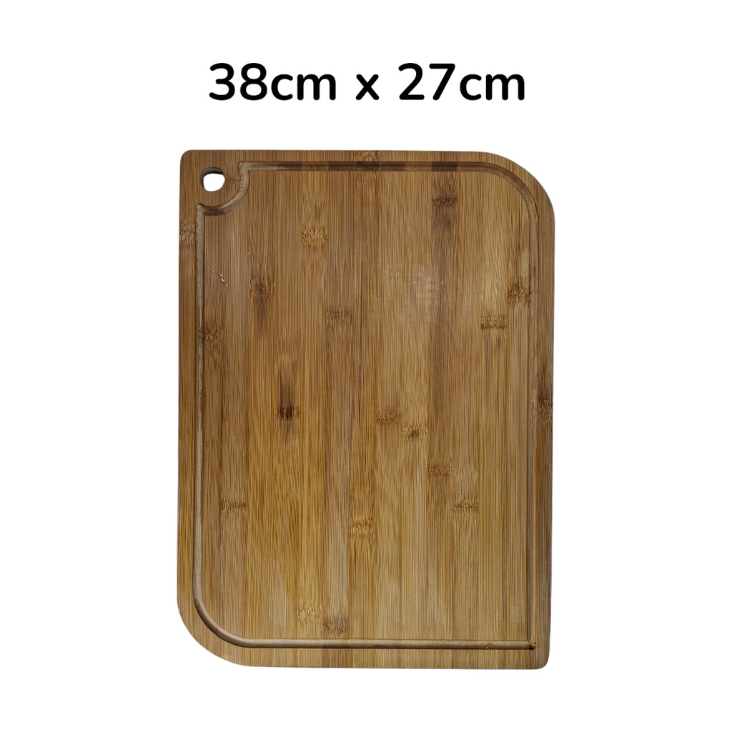 Tabua Bambu Madeira Cozinha 38cm X 27cm Corte Carne Servir Churrasco Churrasqueira Ideal Dia A Dia