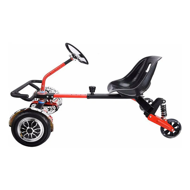 Carrinho Hoverboard Hoverkart Scooter Com Volante Universal 6.5 8.5 10 Polegadas Ajustavel VERMELHO IMPERATRIZ