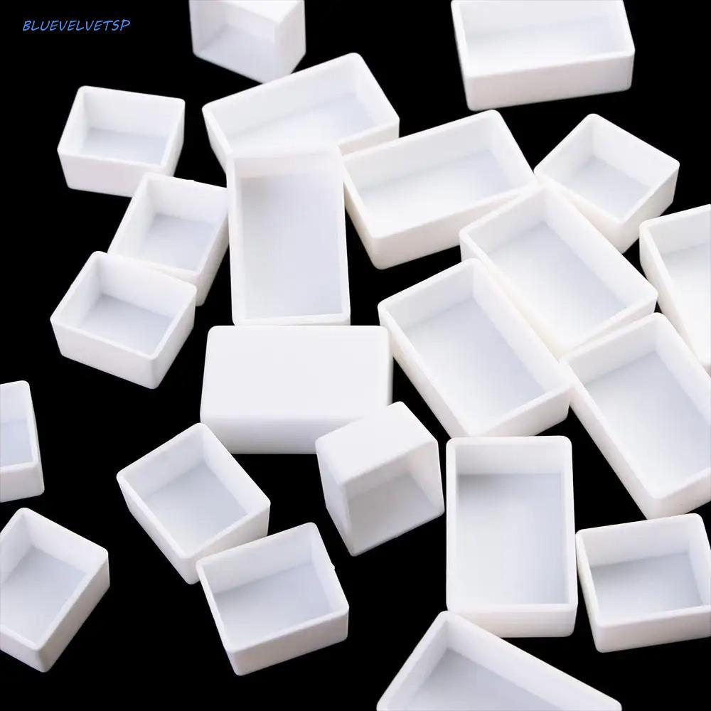 Mini Caixa De Pintura Aquarela Portátil BLUEVELVETSP , Bandeja De Tinta Plástica Vazia Branca Pequena Multidimensional ,