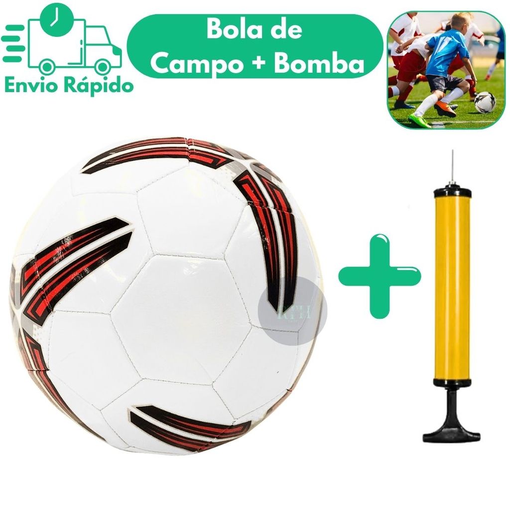 Bola De Campo + Bomba De Ar PVC Cores Sortidas E Vibrantes Tamanho 5 Jogo Futebol em Oferta na Shopee