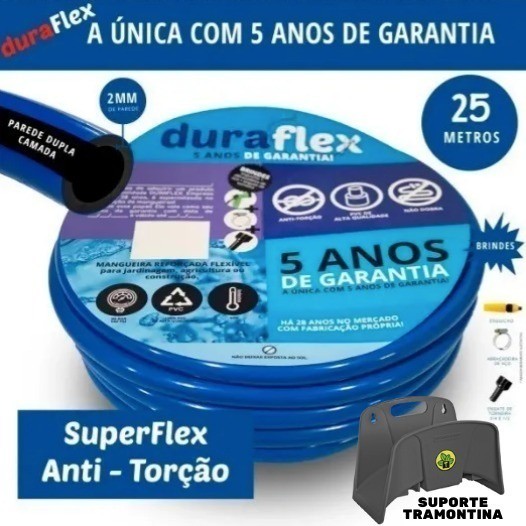 Mangueira de Jardim 25 Metros DuraFlex - GARANTIA + SUPORTE Profissional