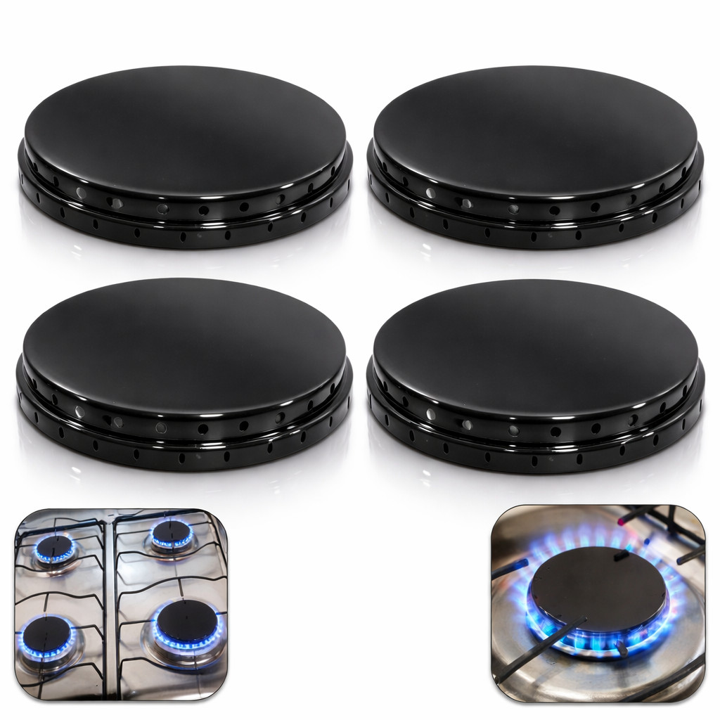 Kit Tampas para Boca de Fogão Esmaltec Veneza/Caribe/Munique/Ágata/Munique/Bali - Pequenas e Grandes