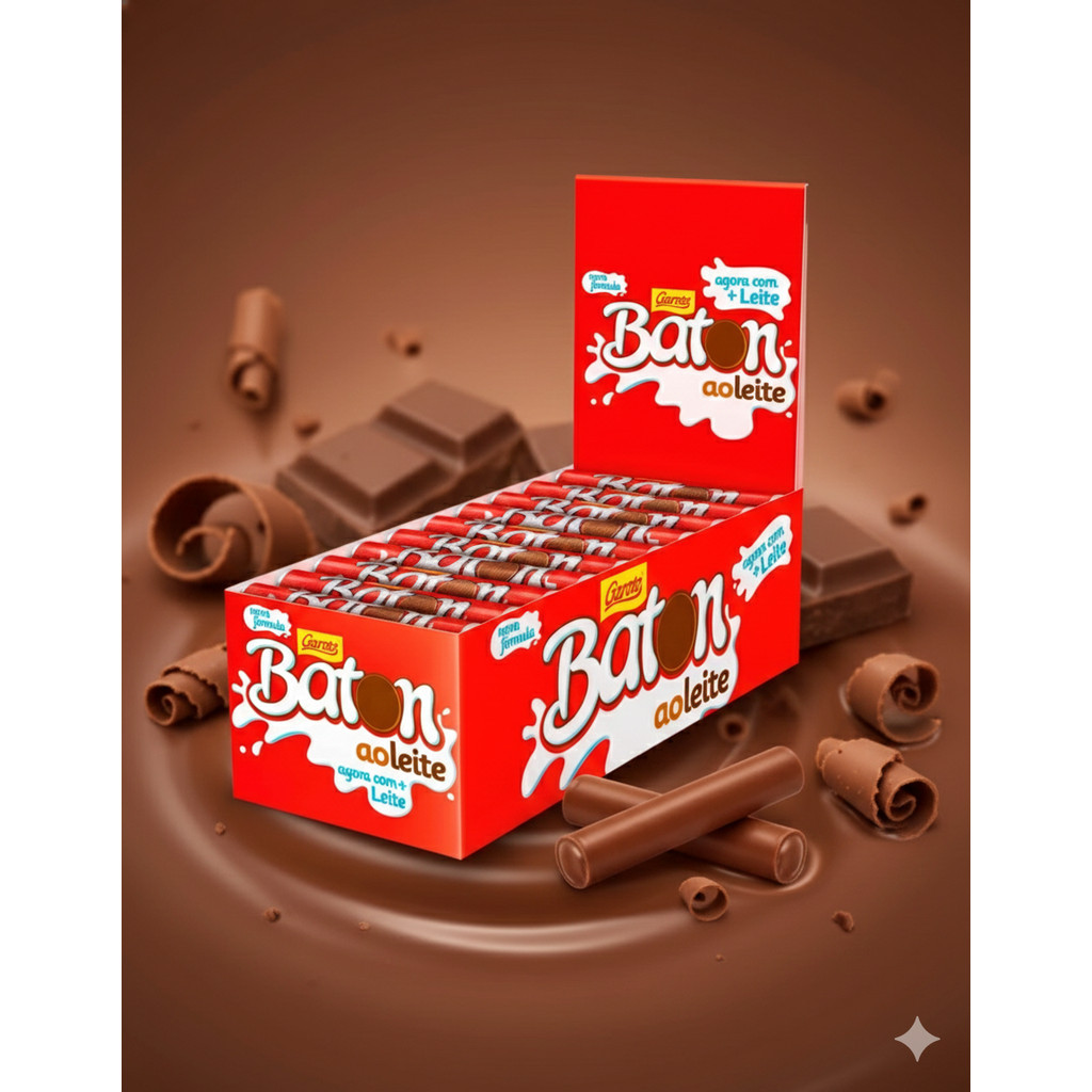 Chocolate Baton Ao Leite Garoto Caixa 30x16g - Páscoa/ Lembranças/ Brinde/ Aniversário/ Promoção em Oferta na Shopee