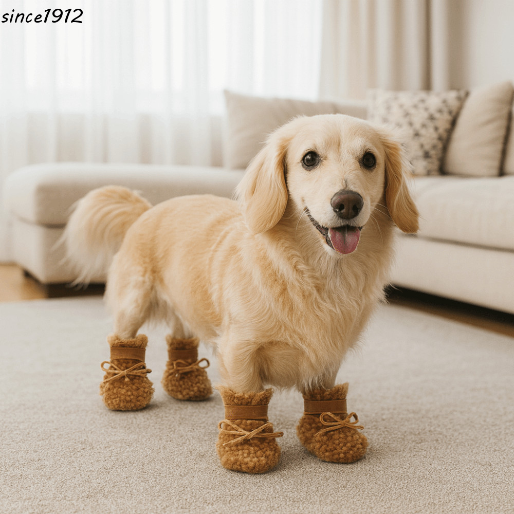 Desde 4 Unidades/Conjunto Botas De Neve Para Animais De Estimação , Sapatos De Algodão Quentes E Espessos Cães , Inverno