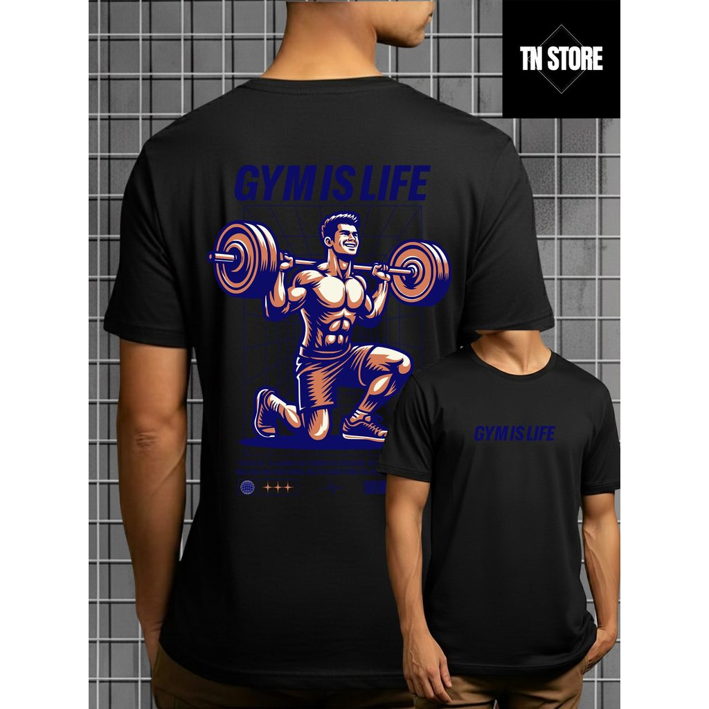 Camiseta Fitness Academia Gym Treino Esporte Camisa Blusa Unissex Masculino Feminino 100% Algodão Preto Branco Plus Size