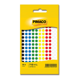 Etiqueta adesiva TP6 cores Pimaco