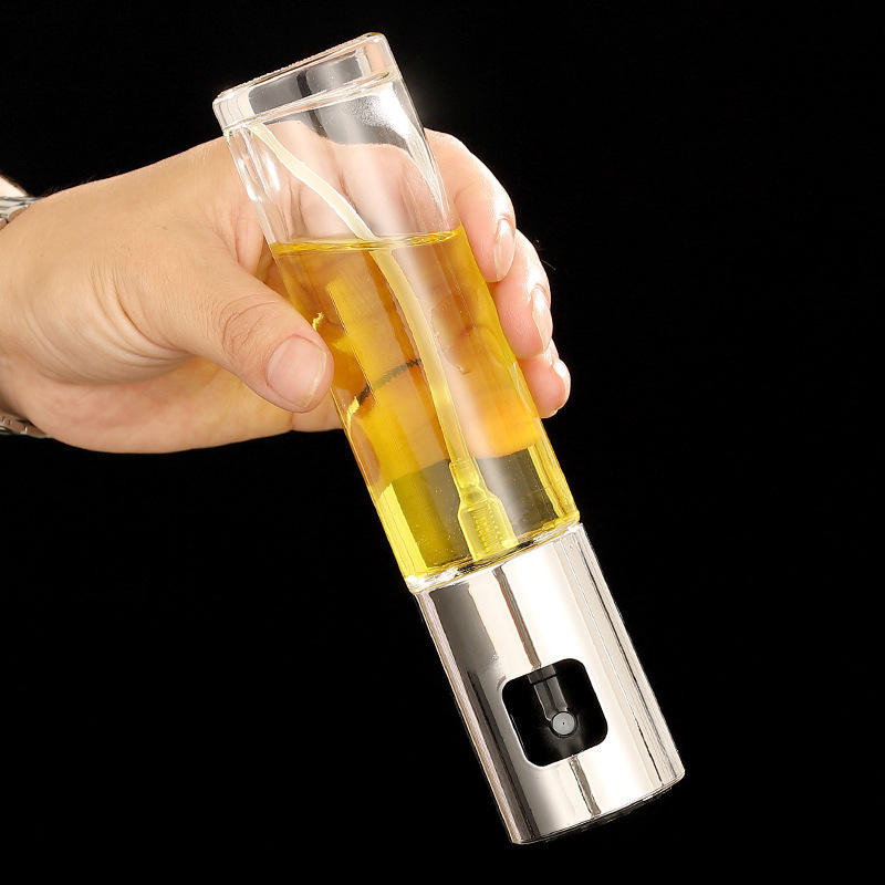 Spray Pulverizador Vidro Cor Inox Borrifador Azeite salada 100ml — imagem 2 de 2