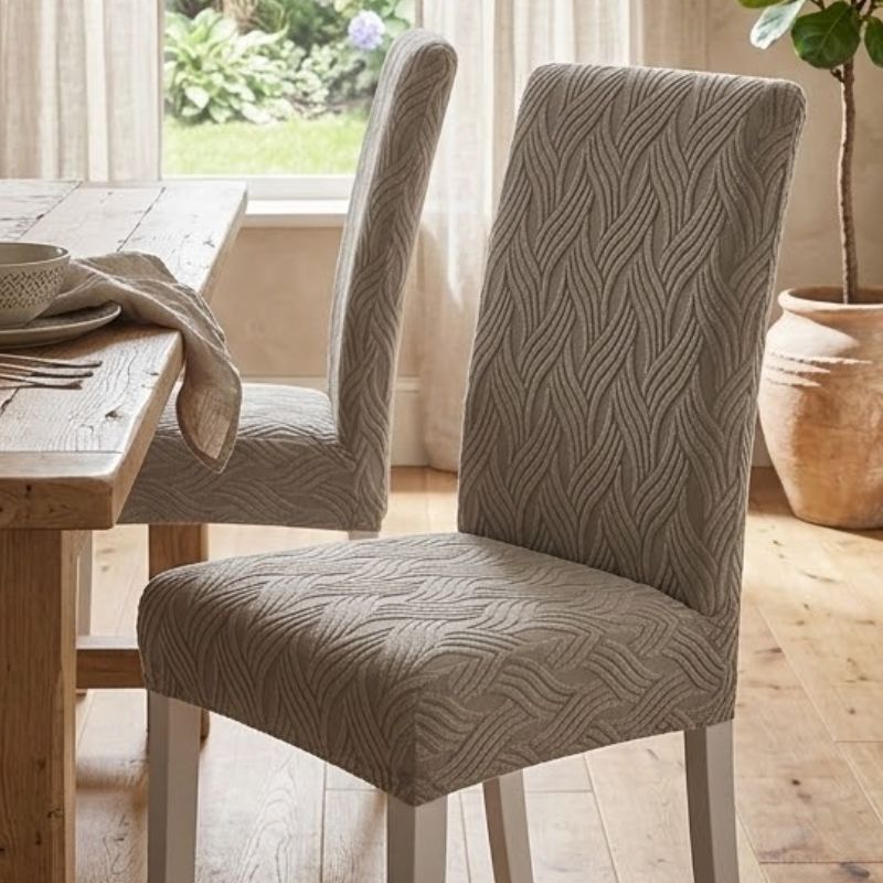 Capa De Cadeira Kit 2 - 4 e 6 Lugares Cadeiras Universal C/ Elástico Ajustavel HU81605 HU81607 HU81608 HU81609 HU81610 em Oferta na Shopee