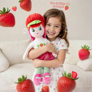 Moranguinho Pelúcia Boneca De Pano Macia 50 Cm em Oferta na Shopee