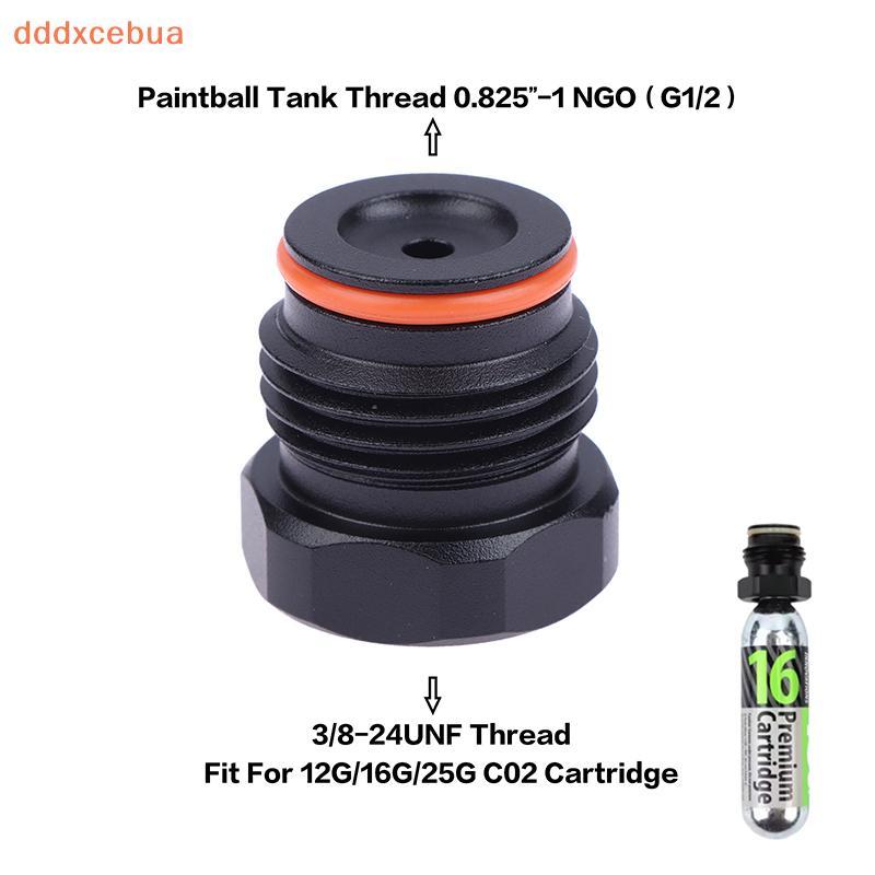 [dddxcebua] Cilindro De Cartucho De Co2 12G 16G 25G 3/8-24UNF Rosca Para Adaptador De Conversão De Tanque Padrão G1/2-14