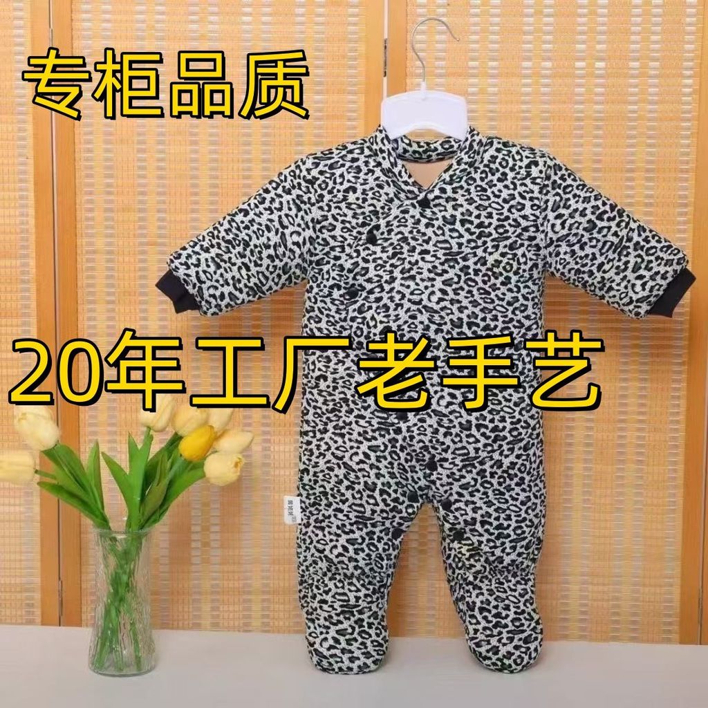 Roupas de bebê engrossadas roupas de bebê véspera de ano novo algodão rastejando Bodysuit roupas de algodão do bebê cobe