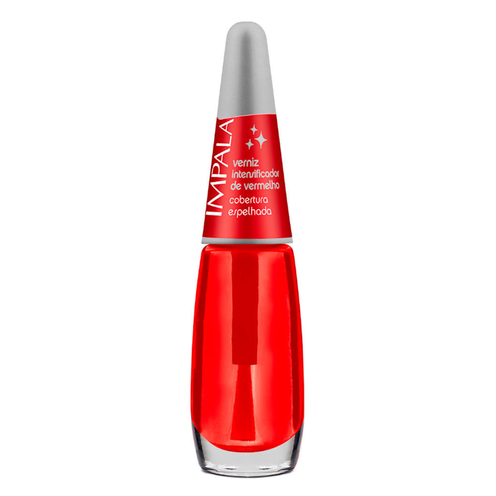 Esmalte Impala Verniz Intensificador de Vermelho Cobertura Espelhada com 7,5ml em Oferta na Shopee