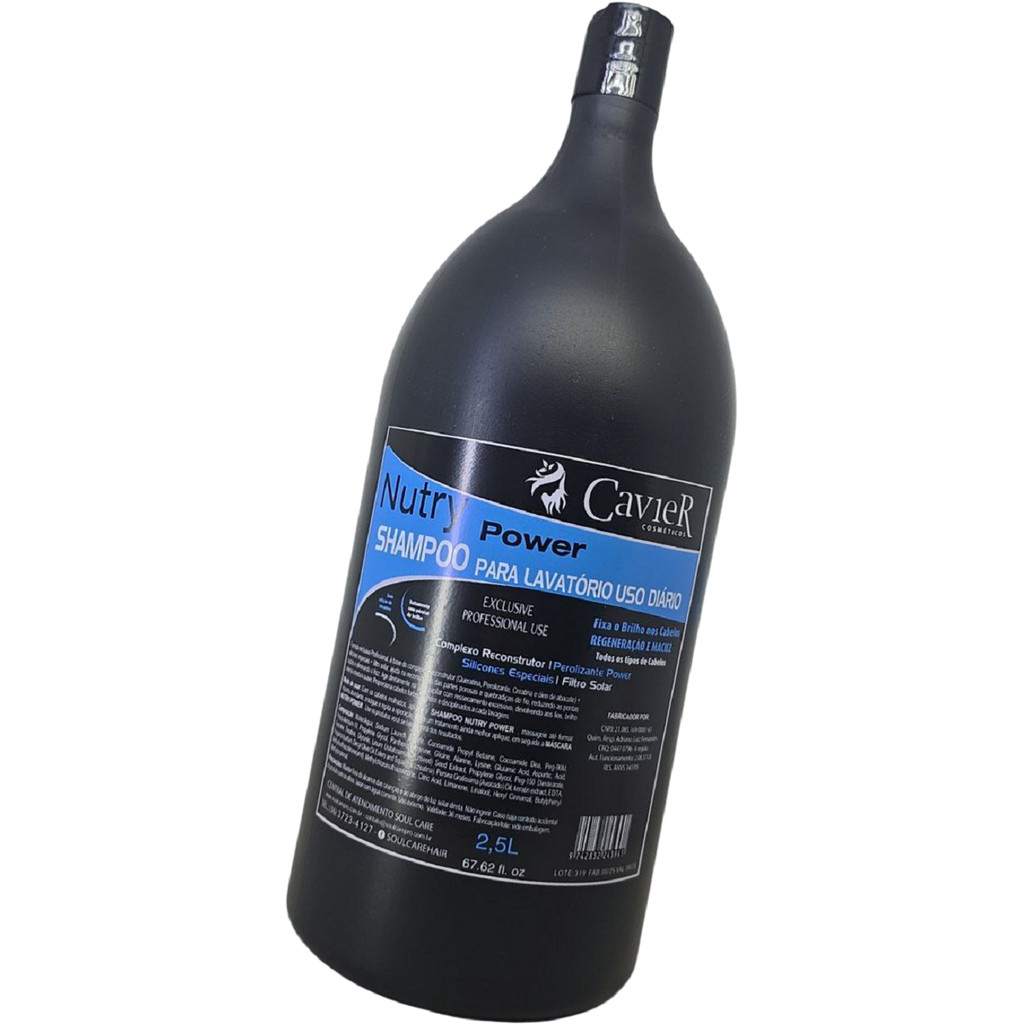 Shampoo Lavatório Cavier Nutry Power 2,5L Brilho Regenerador