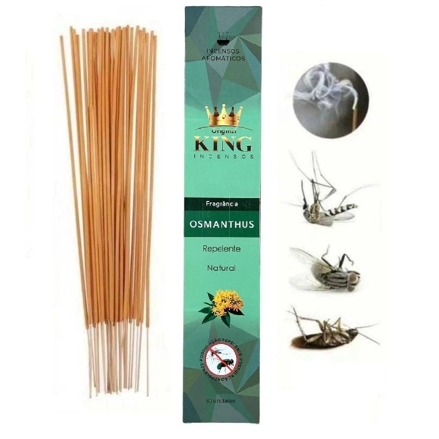 Kit 90 /150/270/360/450 palitos=3/5/9/12/15 Espirais repelentes de mosquitos, 30 unidades, aroma original de osmanthus.