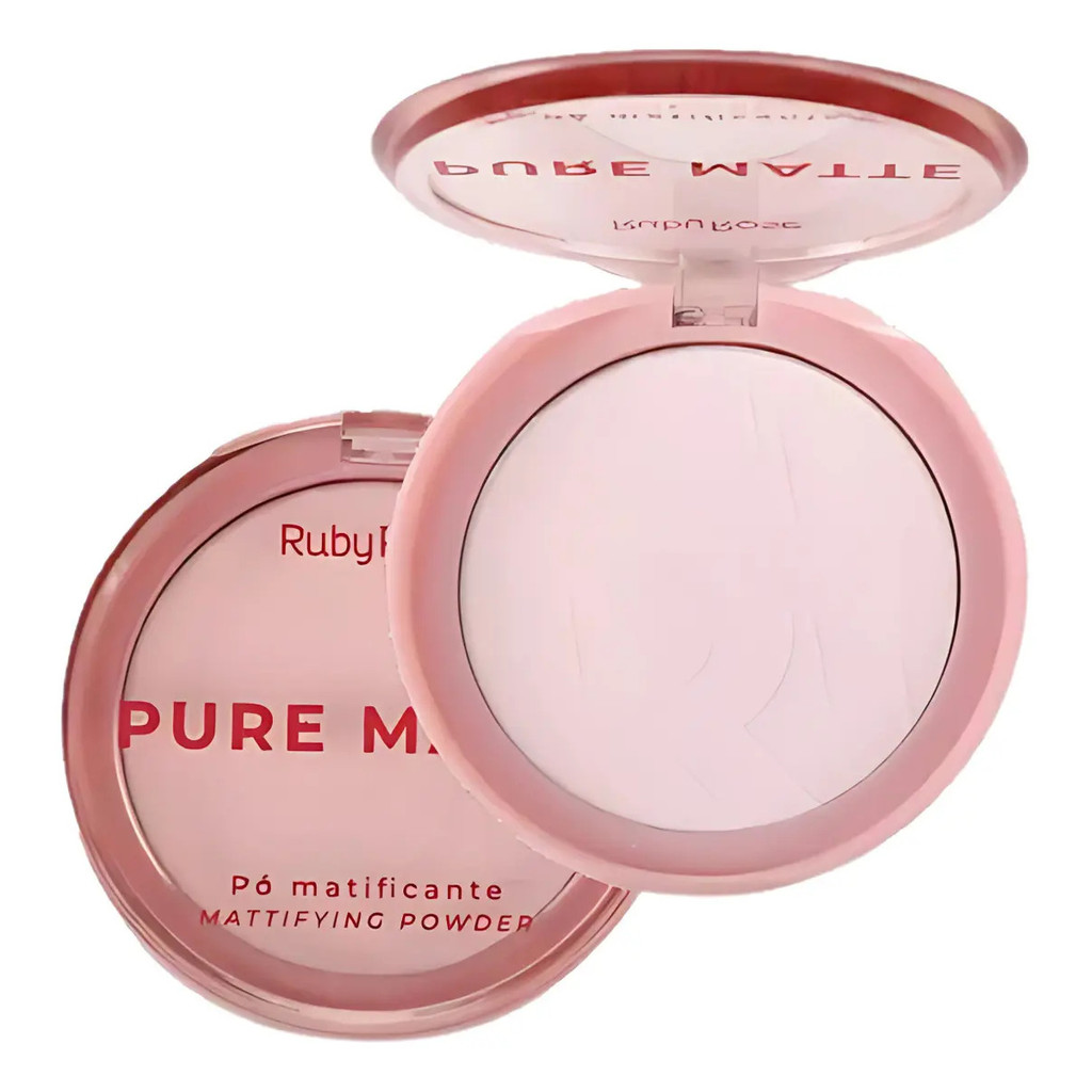 Pó Compacto Pure Matte Ruby Rose Linha Rosa Matificante - 6.