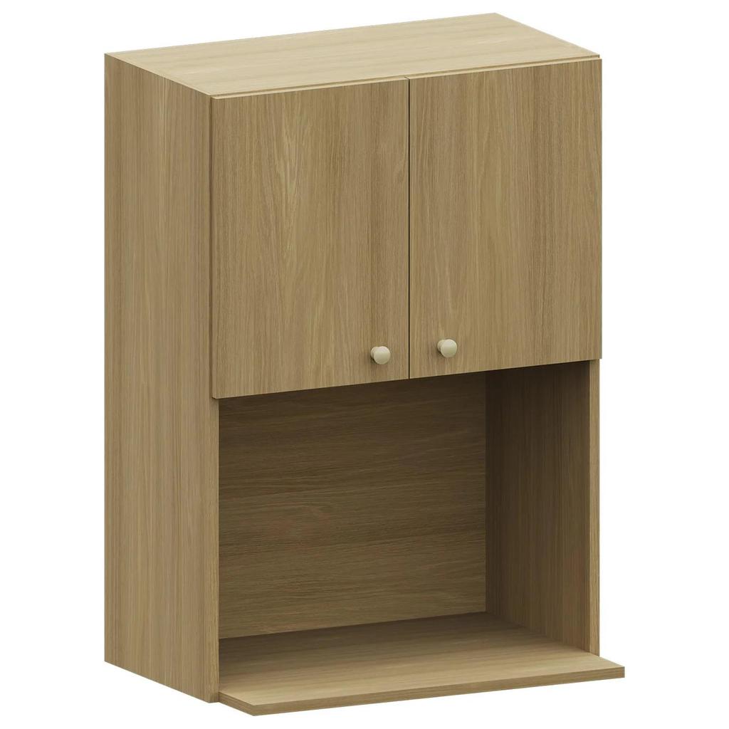 Armário de Cozinha 60cm Com Nicho Micro-ondas Mirella Freijó L01 - Mpozenato