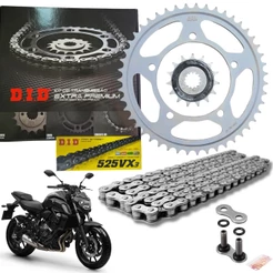 KIT RELAÇÃO TRANSMISSÃO DID PREMIUM COM RETENTOR YAMAHA MT07 2014 A 2026 525VX3X108ZB 43/16T