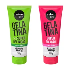 Kit Duplinha Gelatina #todecacho Super Definição e Super Fixação 200g