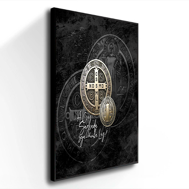 Quadro decorativo católico quaresma Nossa Senhora São Jose Santa Luzia São Bento Santo Antônio Anjo