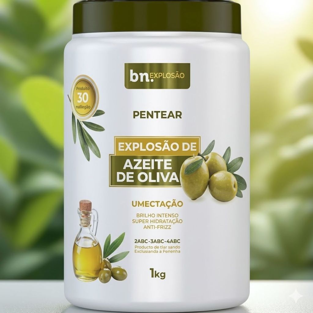 CREME DE PENTEAR BELEZA NATURAL EXPLOSÃO DE AZEITE DE OLIVA 1 KG