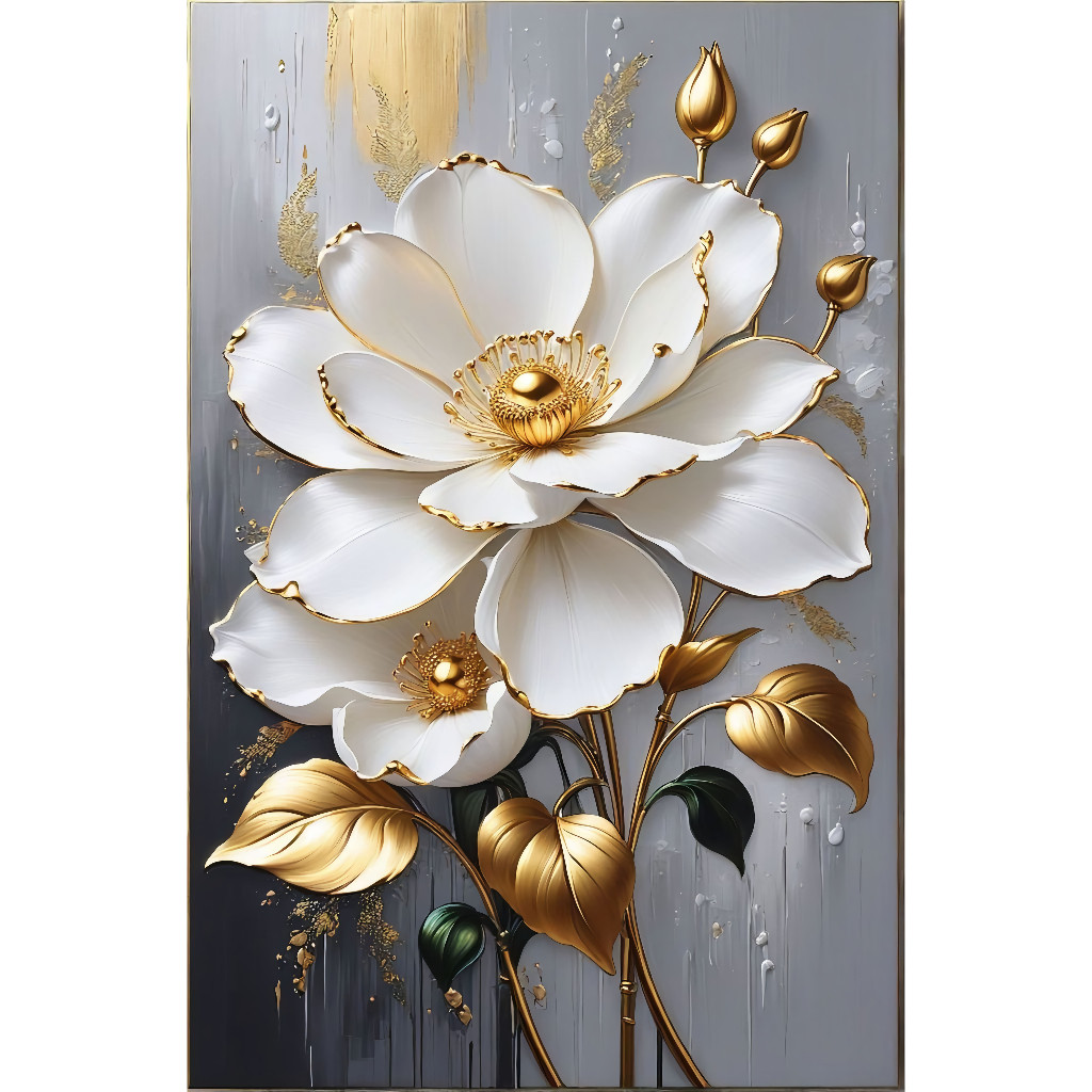 Papel de Parede Adesivo Flores Elegante Lavável Decoração Parede Quadro