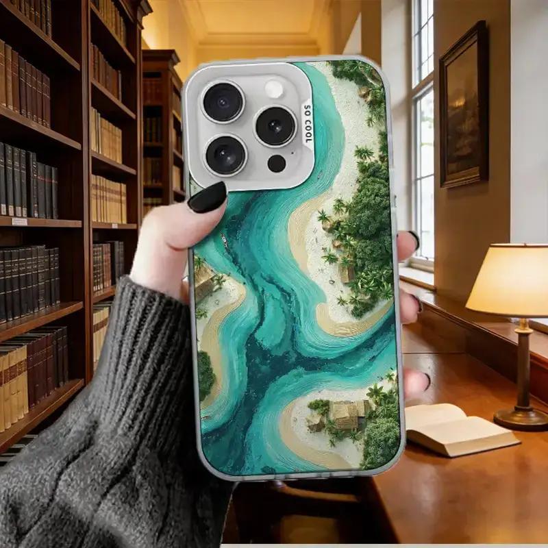 Capa de Celular: Capa Colorida com Estampa Prateada Feita com Tecnologia IMD, com Tema de Competição de Design de 
