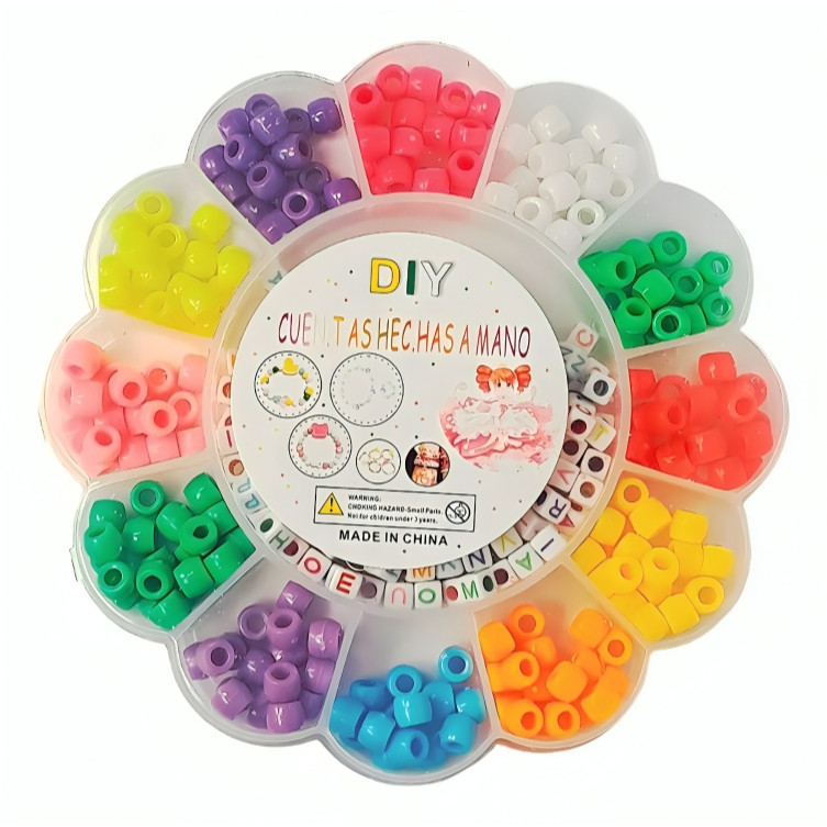 Kit Miçangas Para Fazer Pulseira Infantil Montar Pulseiras E Colar Maleta Florzinha Bijuteria para Crianças
