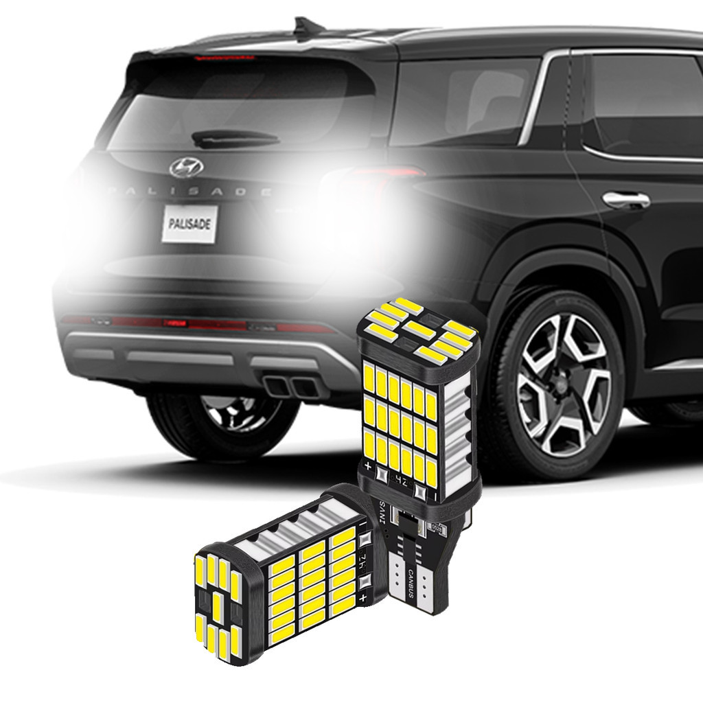 Par de Lampadas Ultra LED Premium W16W T15 Luz de Ré Novo Hyundai Palisade 2025 2026