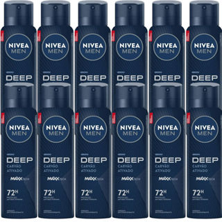Kit Desodorante Aerosol Nivea Men Deep Original 150ml - 12 Unidades em Oferta na Shopee