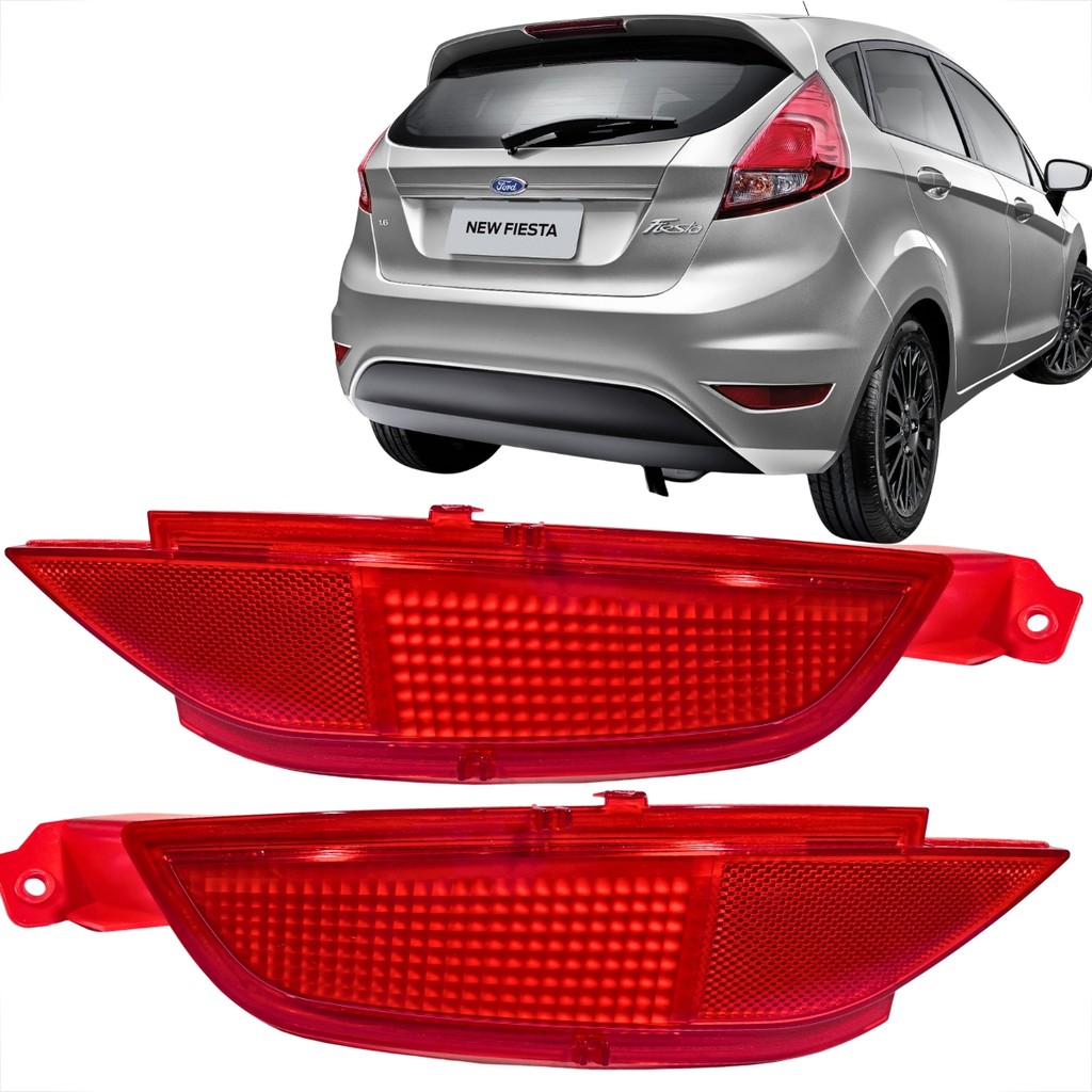 REFLETOR FORD NEW FIESTA HATCH 2014 A 2017 LADO DIREITO E ESQUERDO