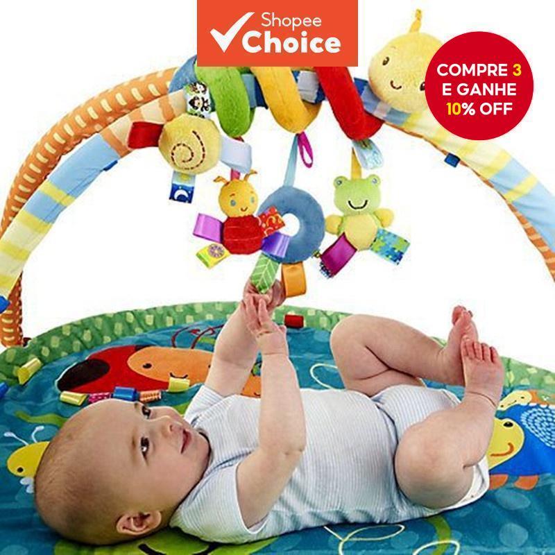 Novo brinquedo de pelúcia em forma de lagarta para bebês de 0 a 3 anos.