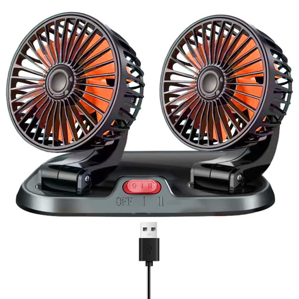 Ventilador Usb Mesa Duplo 2 Velocidades Escritorio Escrivaninha Home Office Verao Calor Sol Dias Quentes