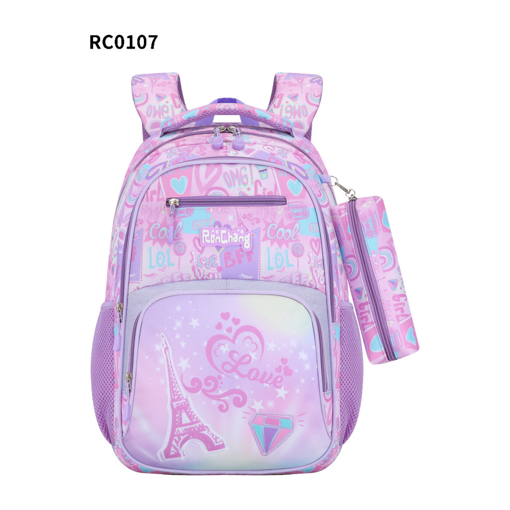 Mochila Escolar Infantil Cute | Estampa Fofa + Estojo | Leve, Resistente e Ideal para Escola