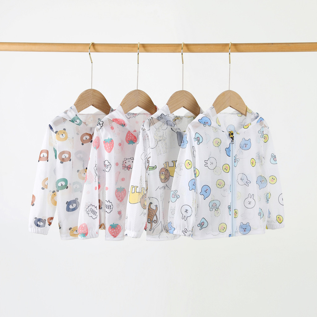 Roupas infantis à prova de sol verão estilo fino respirável roupas de pele de bebê masculino feminino bebê roupas à prov