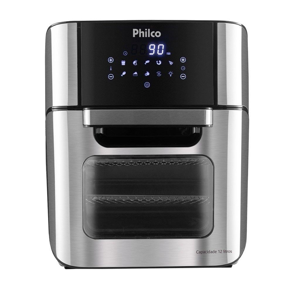 Fritadeira Air Fryer Philco Oven PFR2200P - 12 Litros, 2 em 1, 1800W, Preto