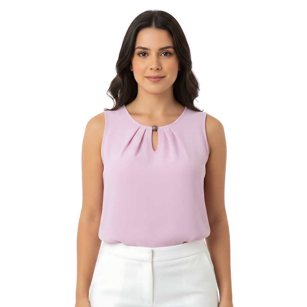 Blusa Regata Feminina Crepinho Gola Gota Detalhe Social Elegante em Oferta na Shopee