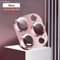 Película Lente De Câmera iPhone 16 15 14 13 12 11 Pro Plus Max Mini Diamond-Studded Integrated Film Lens M003-01