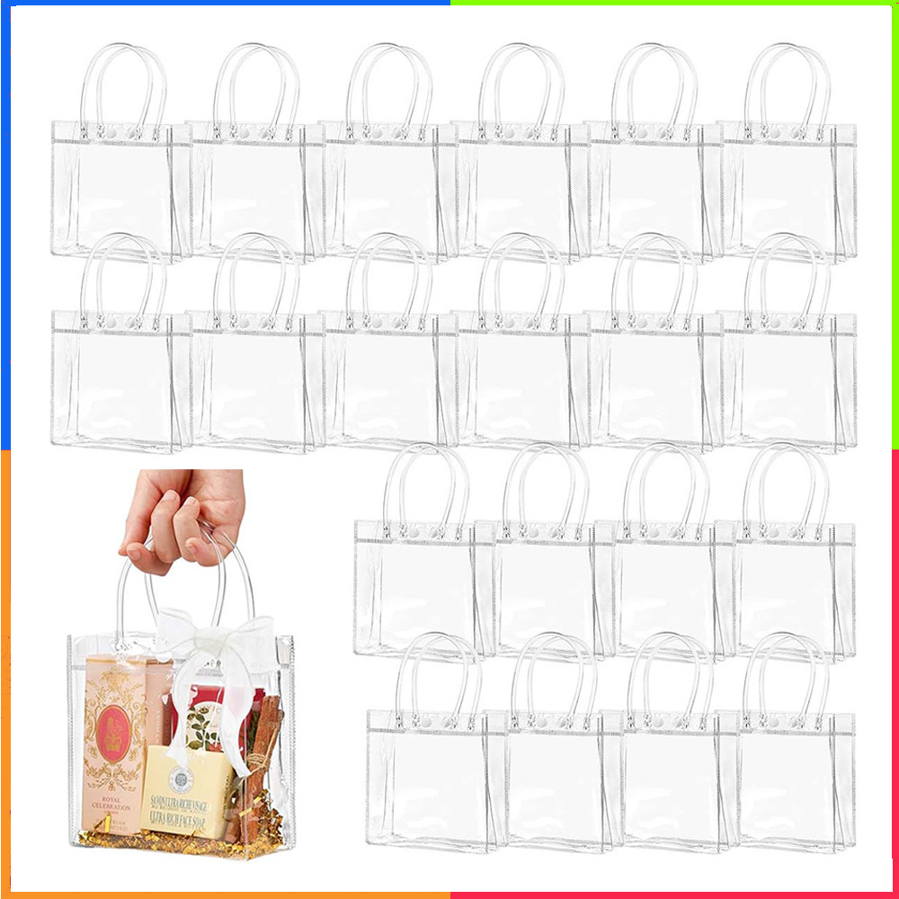 20 sacolas transparentes de PVC tamanho 15x13x7cm saco de presente transparente saco de embalagem de produtos