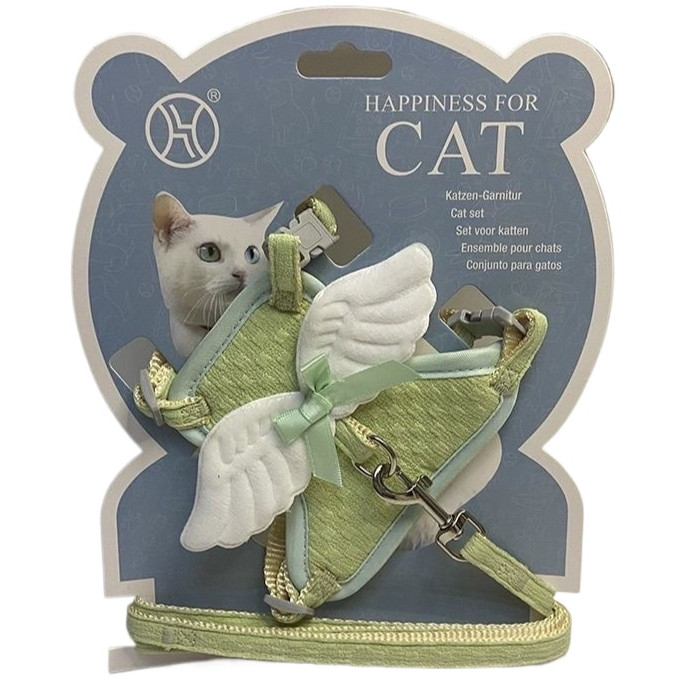 Peitoral com Trela asas de anjo para pets | Antiescape, Evitar se perder respirável, ajustável, cachorro e gato em Oferta na Shopee