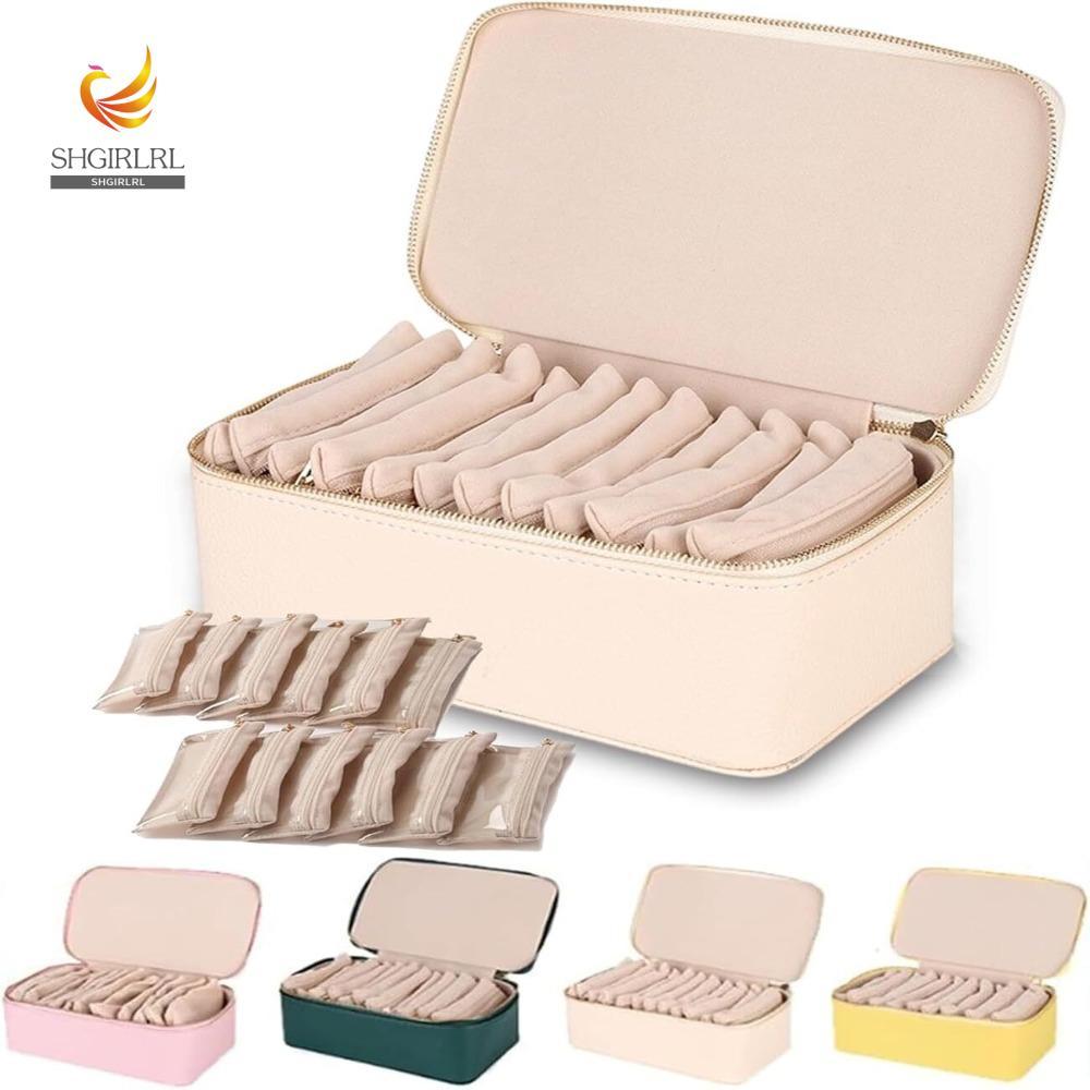 Armazenamento De Brincos SHGIRLRL , Couro PU Com 6/12 Unidades De Bolsas Pequenas , Caixa De Joias De Viagem , Portáteis em Oferta na Shopee