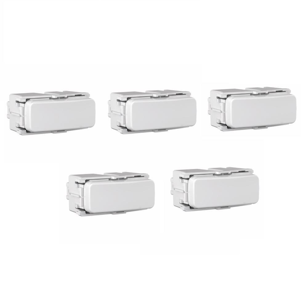 Kit 5 Interruptor Simples 10a/250v Compose Branco Weg 13203020