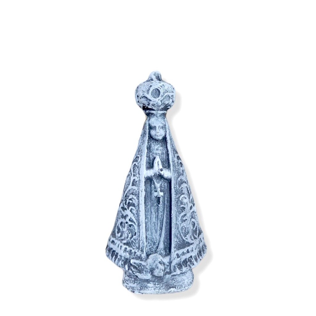 Imagem Nossa Senhora Aparecida Marmore Gesso Premium 10cm