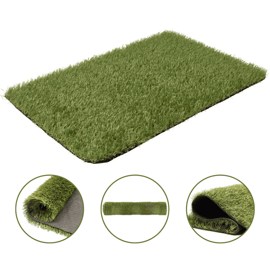 Grama Sintética Artificial Decorativa Realista Tapete 20mm Jardim Rolo 5,0m x 1,0m