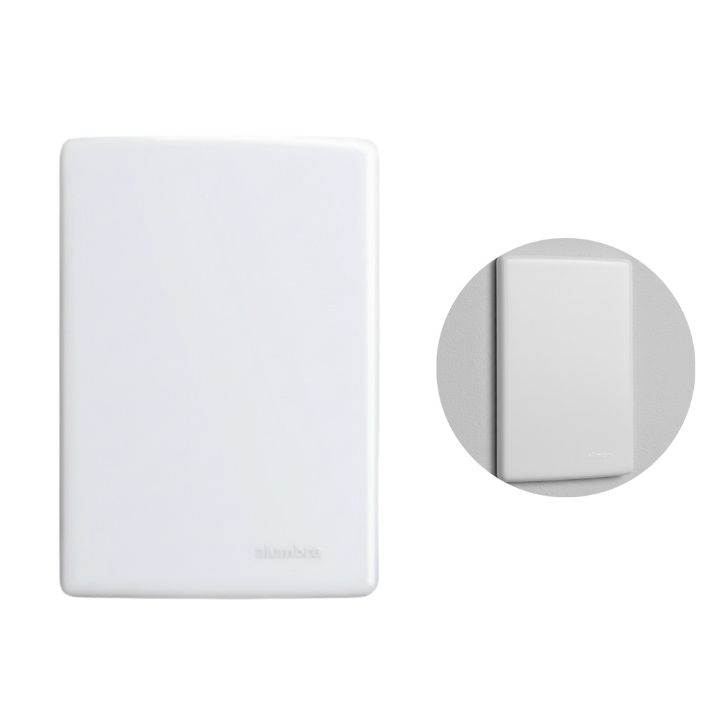 Placa Com Suporte 4x2 Cega Alumbra Siena Branco 6407