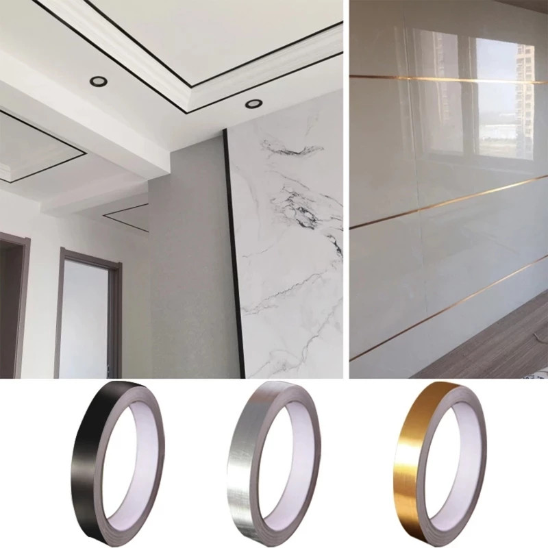 Fita Adesiva 50M para Decoração, Gap de Piso, Teto, Decalque de Parede