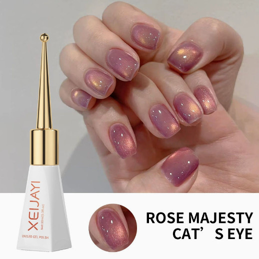 Esmalte Em Gel Cat Eye Crystal Rose Majesty – UV/LED Com Efeito Brilhante De Olho De Gato