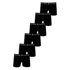 Kit 6 Cuecas Algodão Boxer Polo Wear Preto