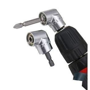 Kit 5 Adaptadores Angular 90° Metálico 1/4” Bomvink 61mm para Furadeira e Parafusadeira