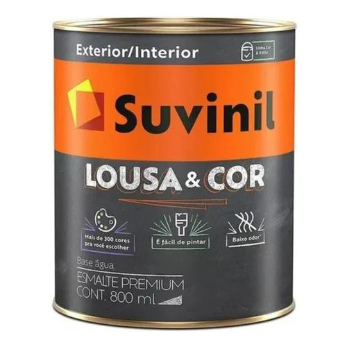 Tinta Lousa & Cor Quadro Negro Suvinil Preto Acetinado 800ml